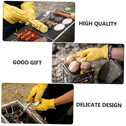2 Pairs Gloves Grill Mitt Cooking Mitten H357