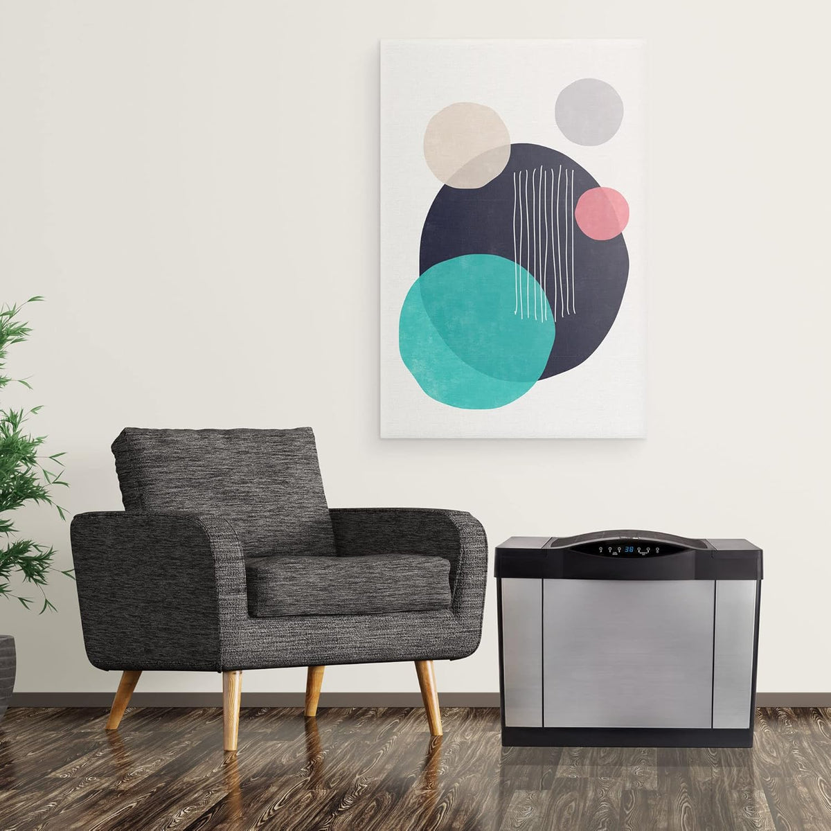 Digital Whole-House Console-Style Evaporative Humidifier (Silver) D92653