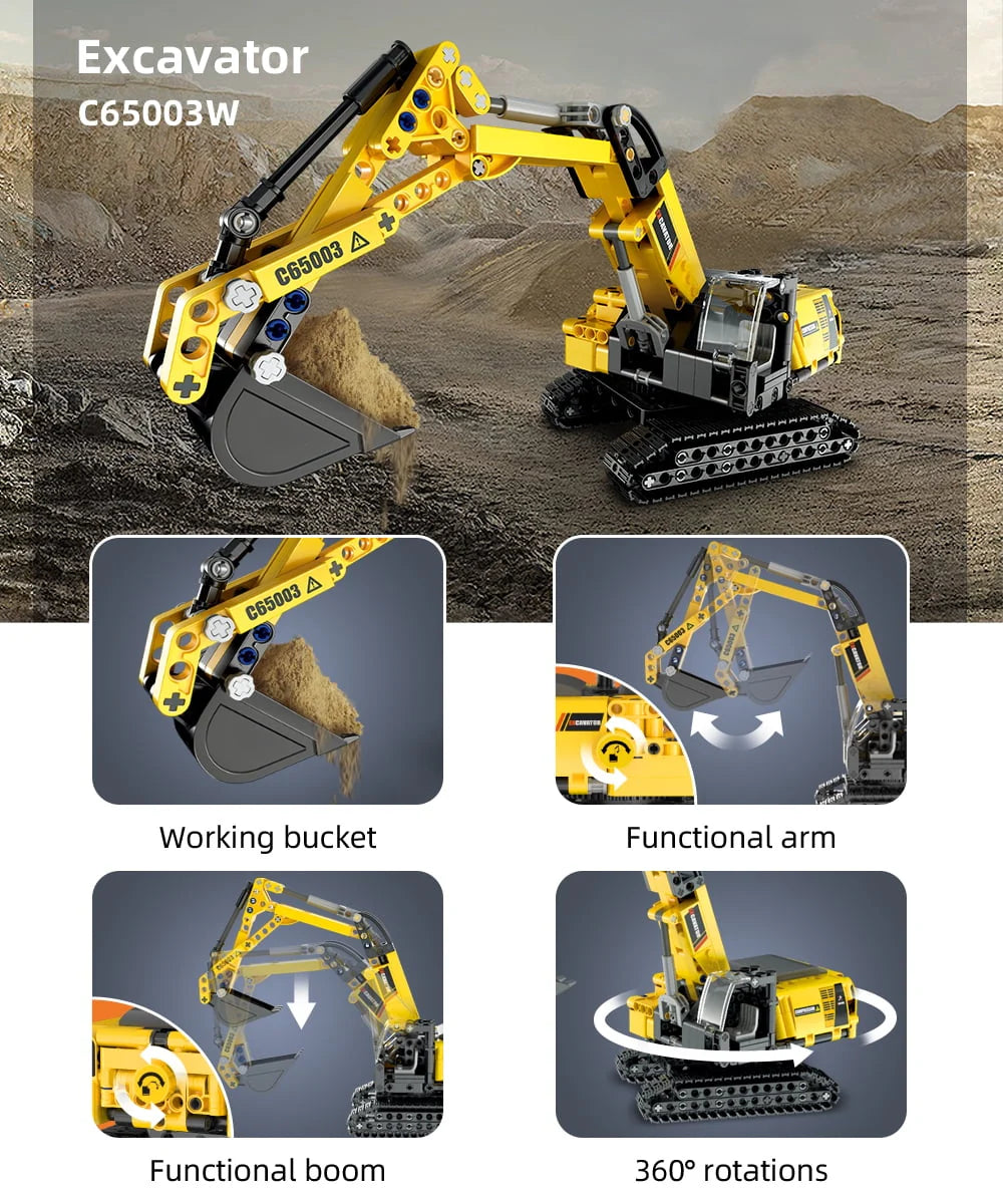 Mobile Crane Model Building Set 658 Pieces M700