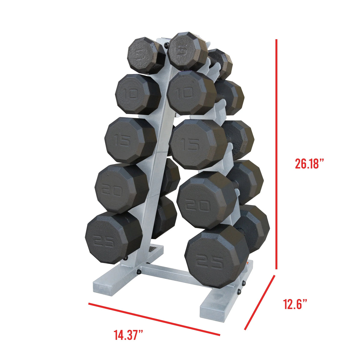 150 Lbs. Dumbbells Set with Rack M593430