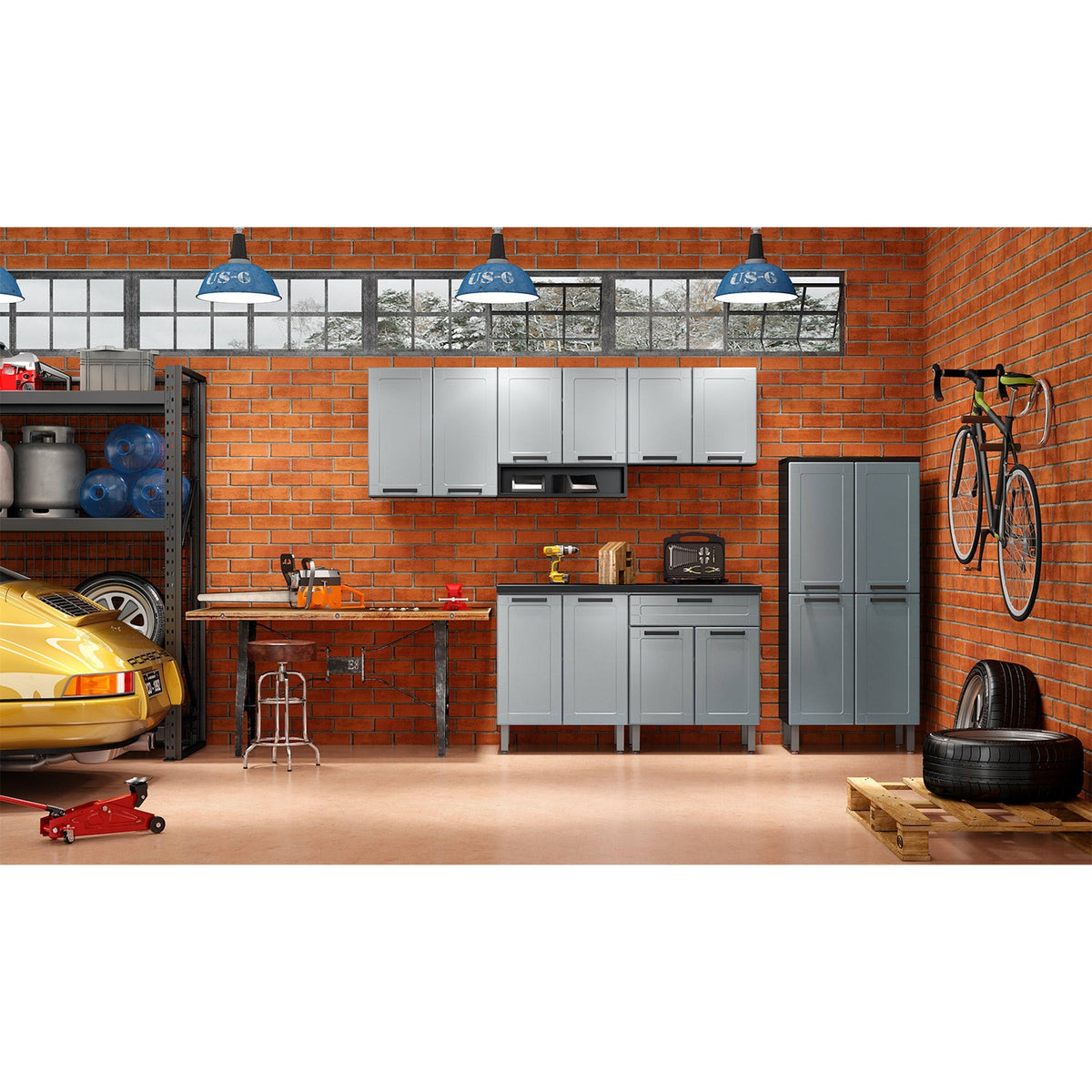 Grey Base Cabinet Q499
