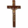 Walnut Wall Crucifix - 13 inch M1317