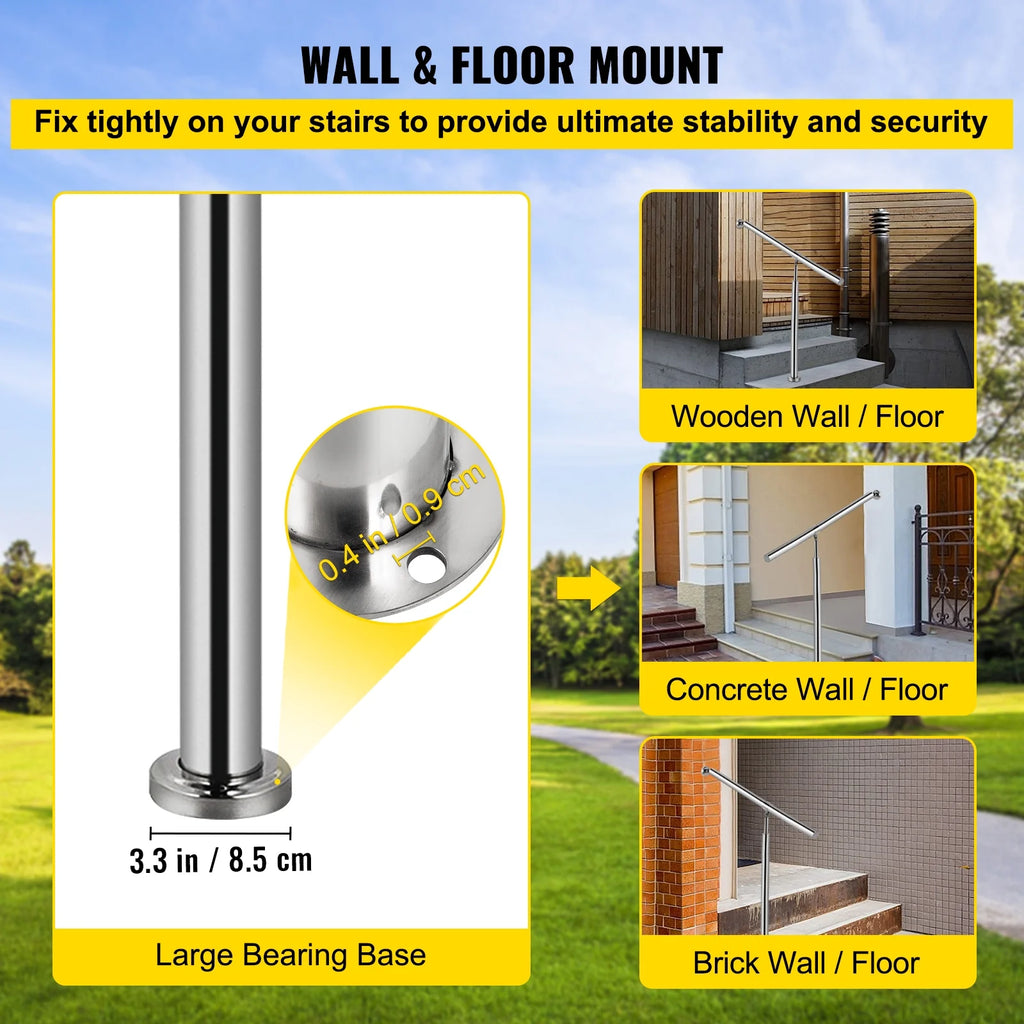 Stainless Steel 1 Step Handrail 80 x 90 CM K306