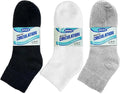 12 Pairs Diabetic Ankle Quarter Crew Circulatory Socks E36877