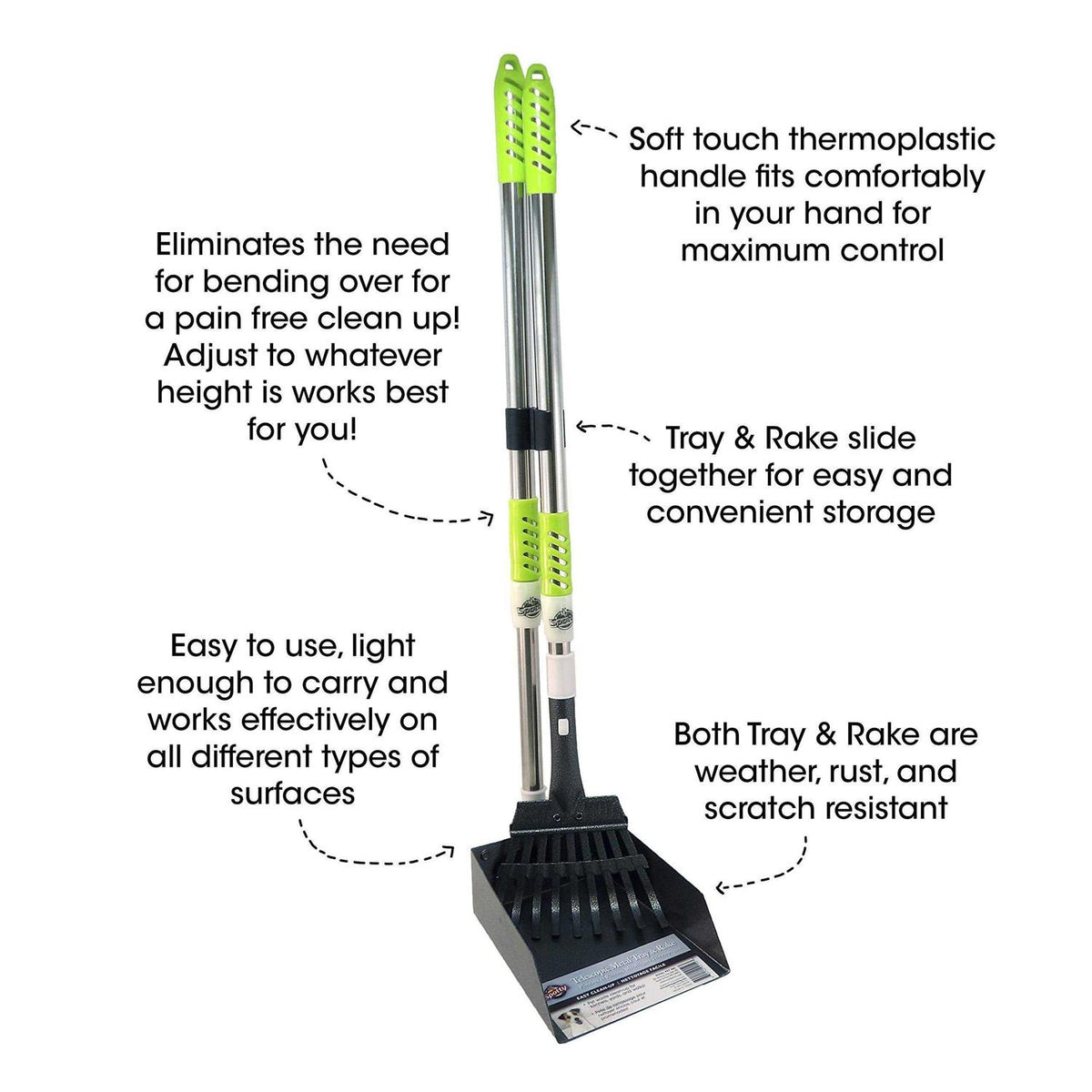 Telescoping Metal Tray & Rake C307