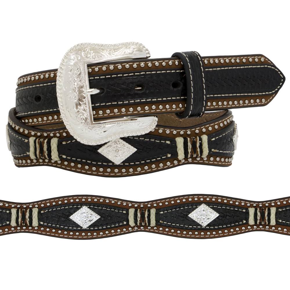 Black Brown Western Belt U9172