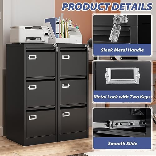4 Drawer Metal File Cabinet with Lock X96716