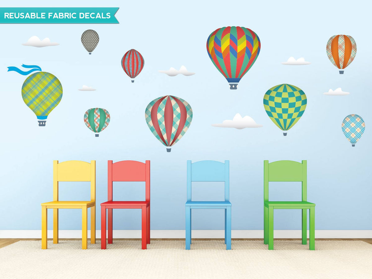 Hot Air Balloons Fabric Wall Decal K1637