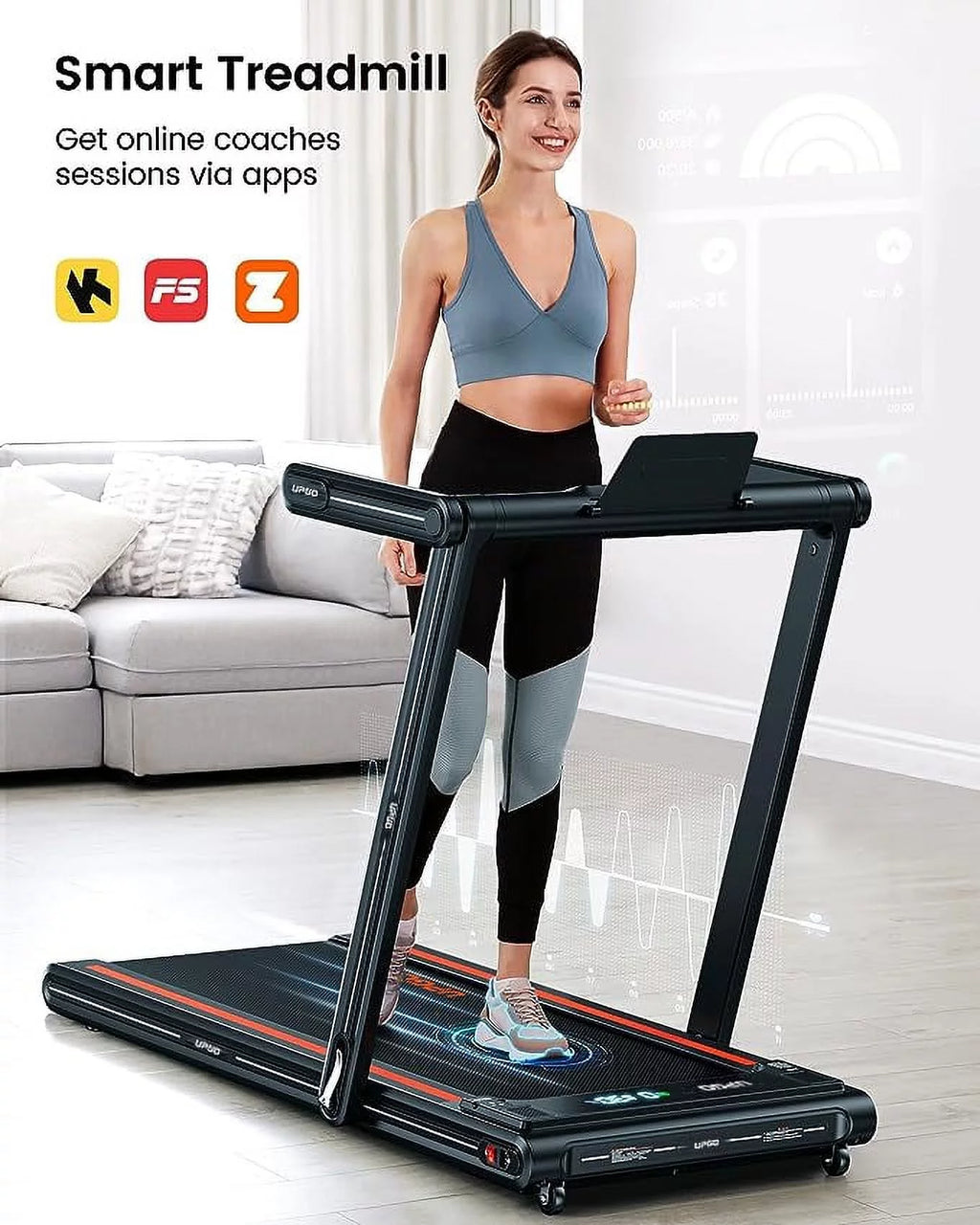 2.5HP Walking Pad Treadmill with Remote Control T32171