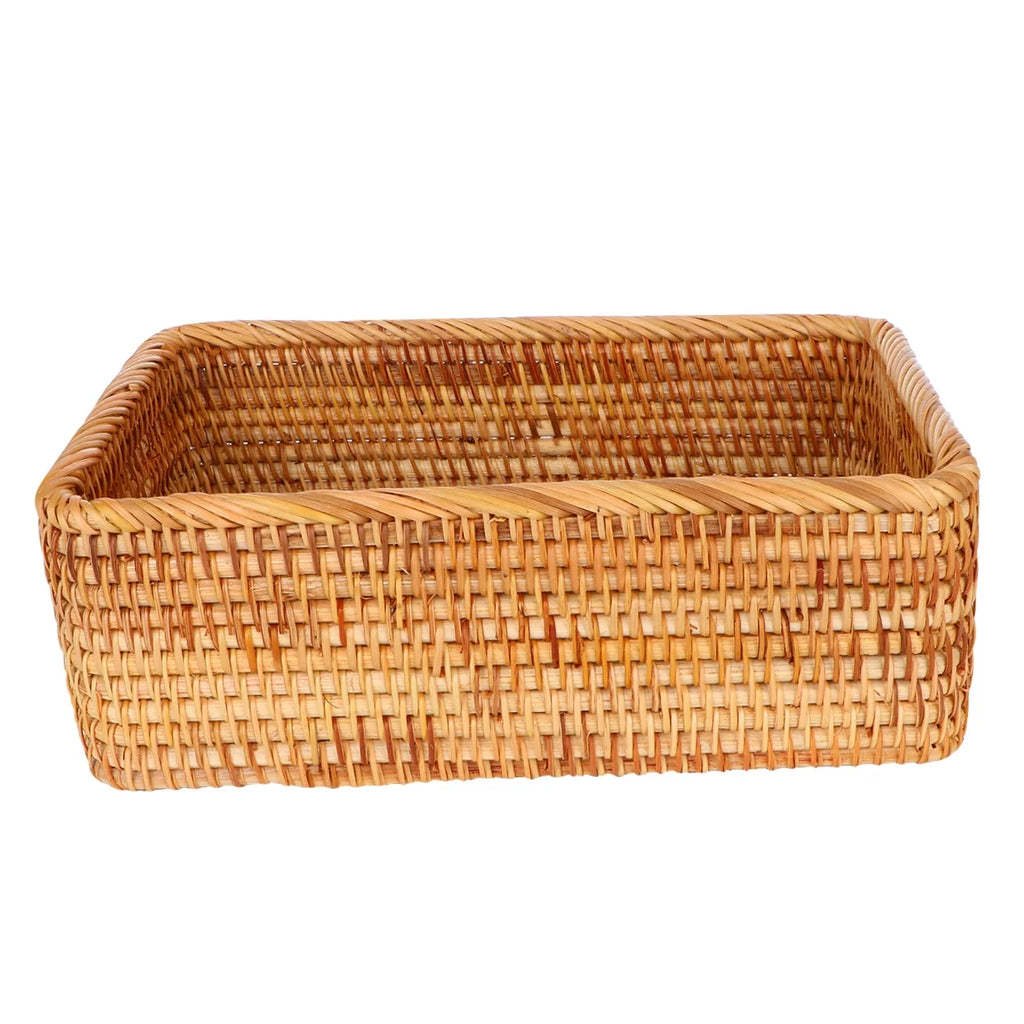 Wicker Basket with Lid Storage Boxes B194290