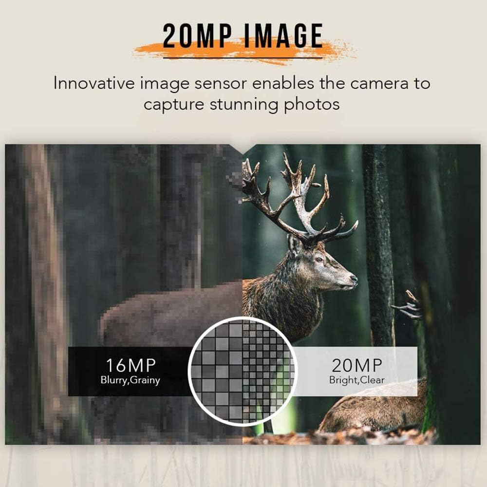 4K 20MP Night Vision 120° Wide Angle Hunting Camera with Solar Panel and 32GB Card A146335