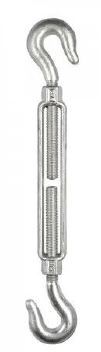 7/8 x 12 in Galv Hook & Hook Turnbuckle X37681