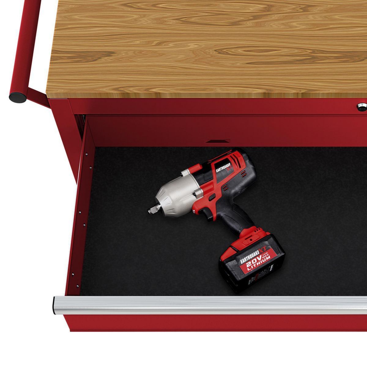 46 in. Mobile Workbench with Solid Wood Top B128915