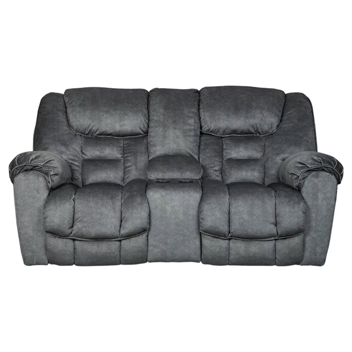 Granite Reclining Loveseat with Console W3974