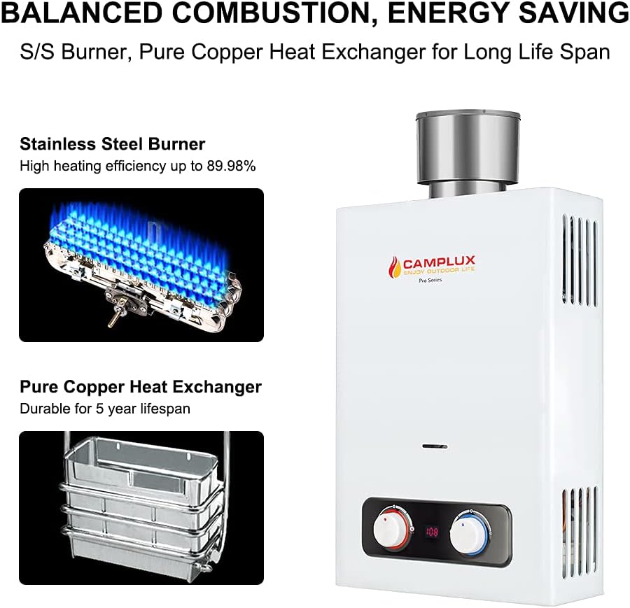 1.58 GPM Outdoor Propane Water Heater with S/S Rain Cap J379264