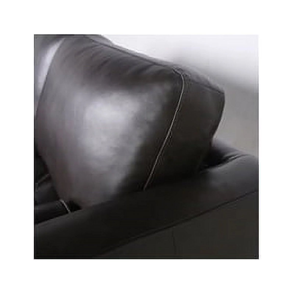 Dark Brown Leather Sofa With Tufted Seat And Back J937