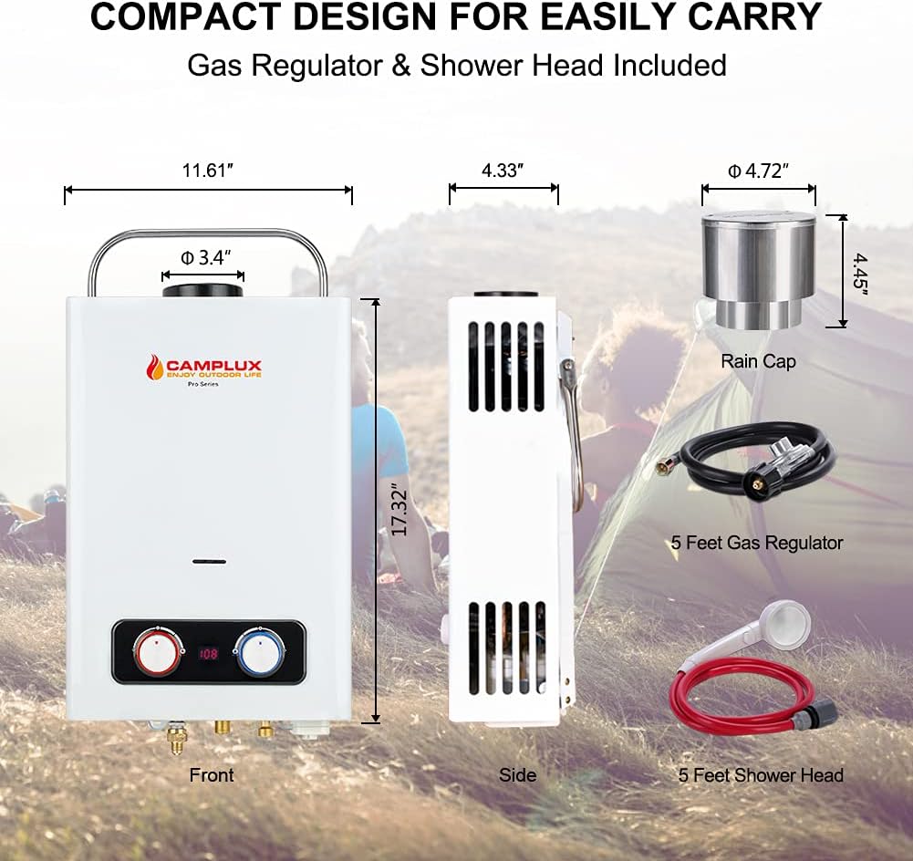 1.58 GPM Outdoor Propane Water Heater with S/S Rain Cap J379264