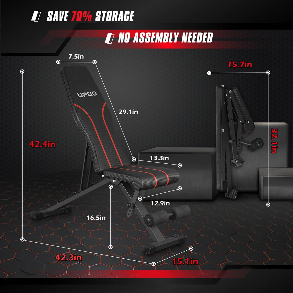 Adjustable Weight Bench 700LBS Capacity Foldable K72040