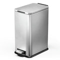 4 Gallon Slim Stainless Steel Step Trash Can with Soft Close Lid K71865
