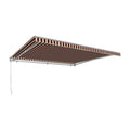 12 ft. Maui Left Motor with Remote Retractable Awning, Burgundy & Tan A48994