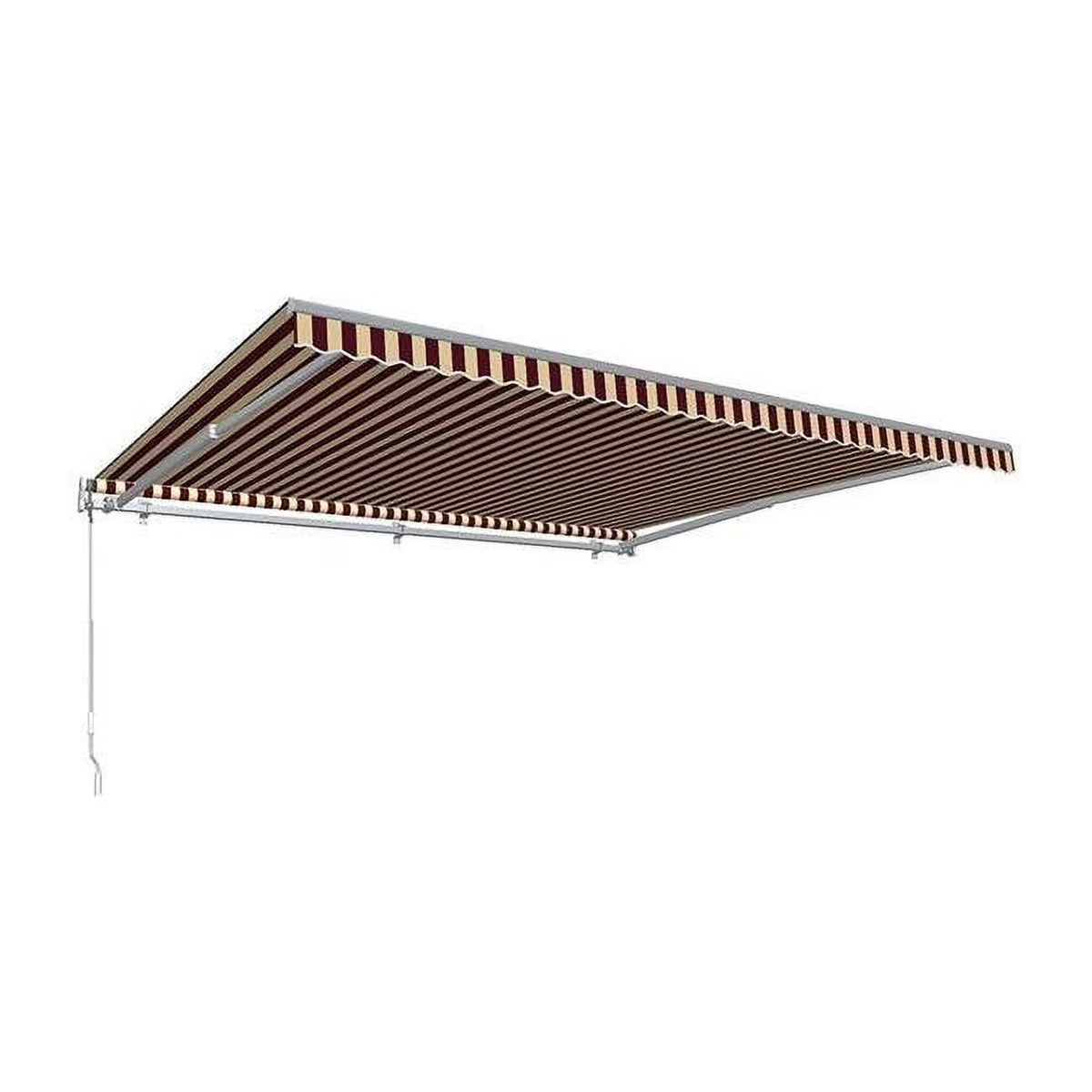 12 ft. Maui Left Motor with Remote Retractable Awning, Burgundy & Tan A48994