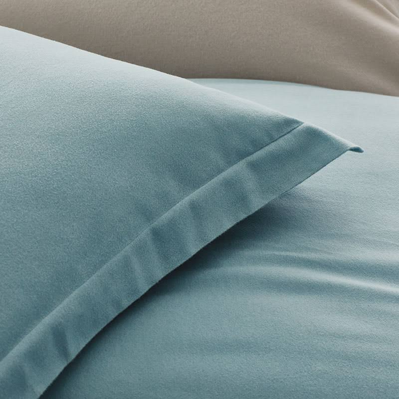 Cloud Blue Cotton Flannel Twin Duvet Cover T55665