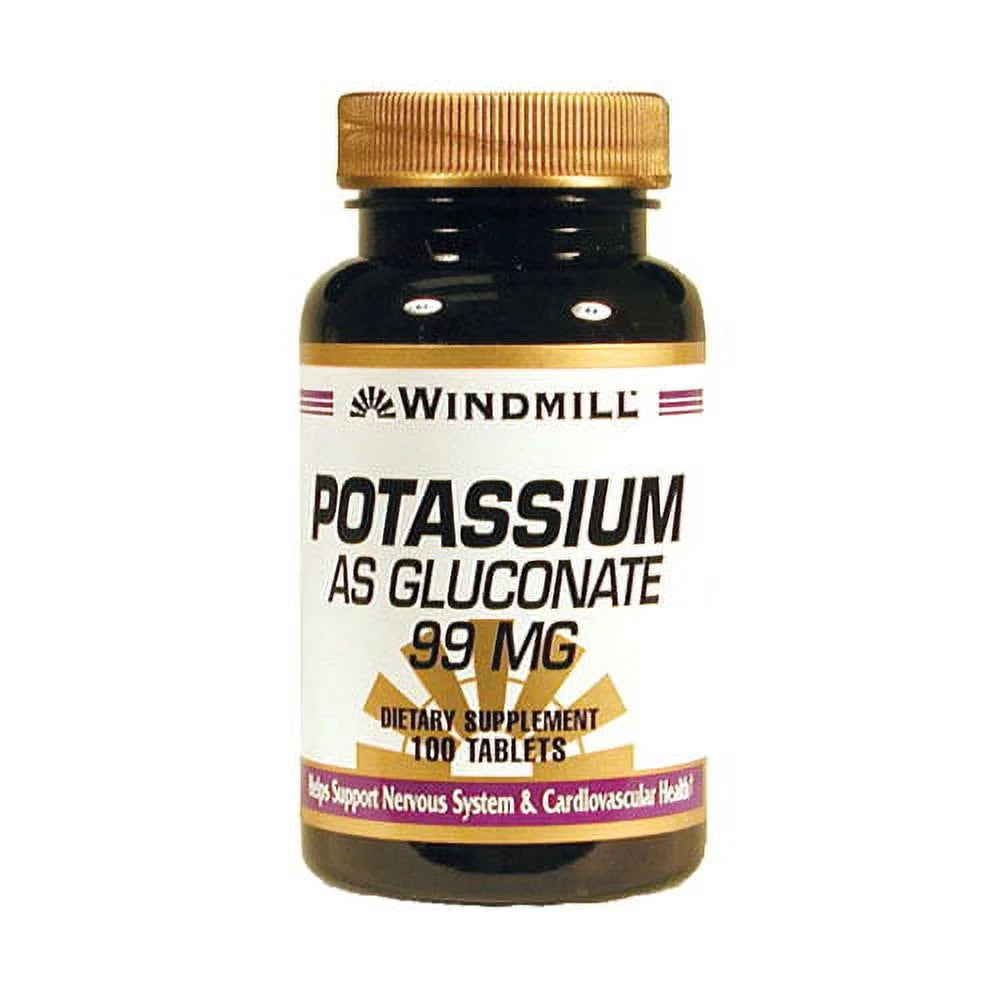 Potassium As Gluconate 99 Mg Tablets, 100 Ea, 6 Pack D420300