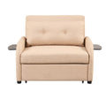 Beige 3 in 1 Pull Out Sofa Sleeper with USB Charge F433