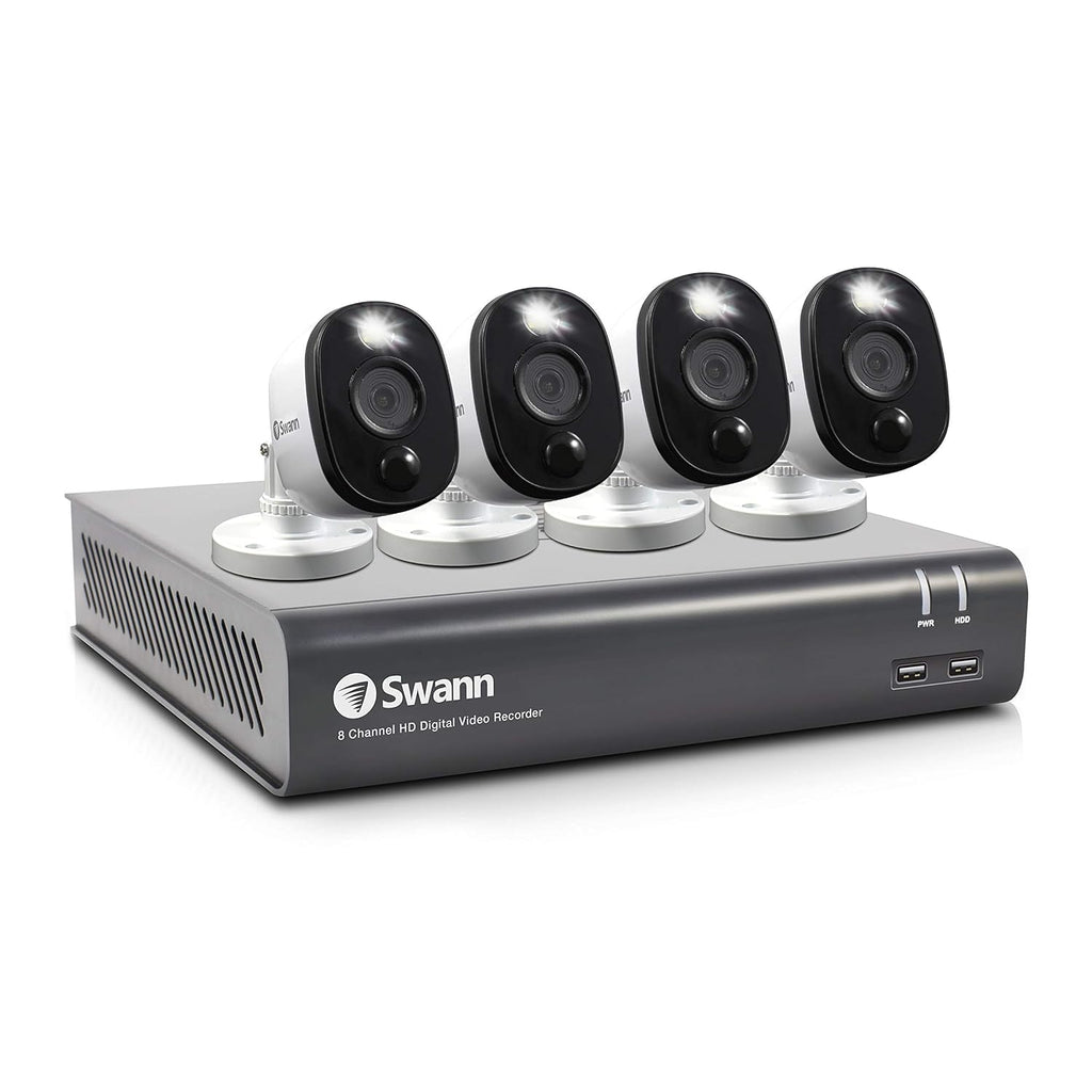 8 Channel 4 Camera Wired 1080p HD DVR 1TB HDD Security System Y9764