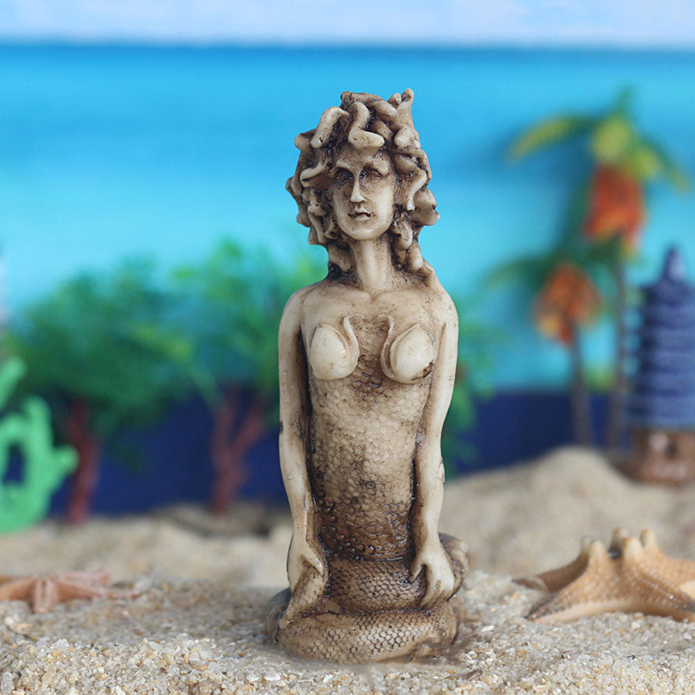Gorgon Serpent Sculpture Resin Ornament G75624