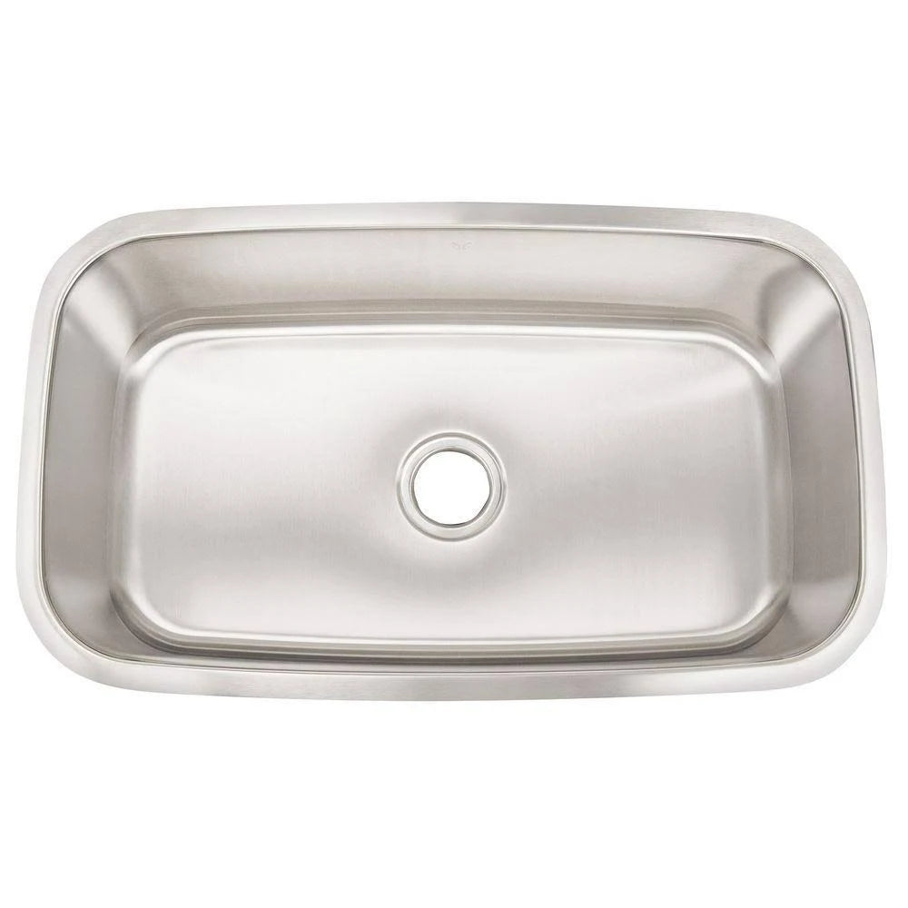16-Gauge Undermount Single Basin Stainless Steel Kitchen Sink R60107