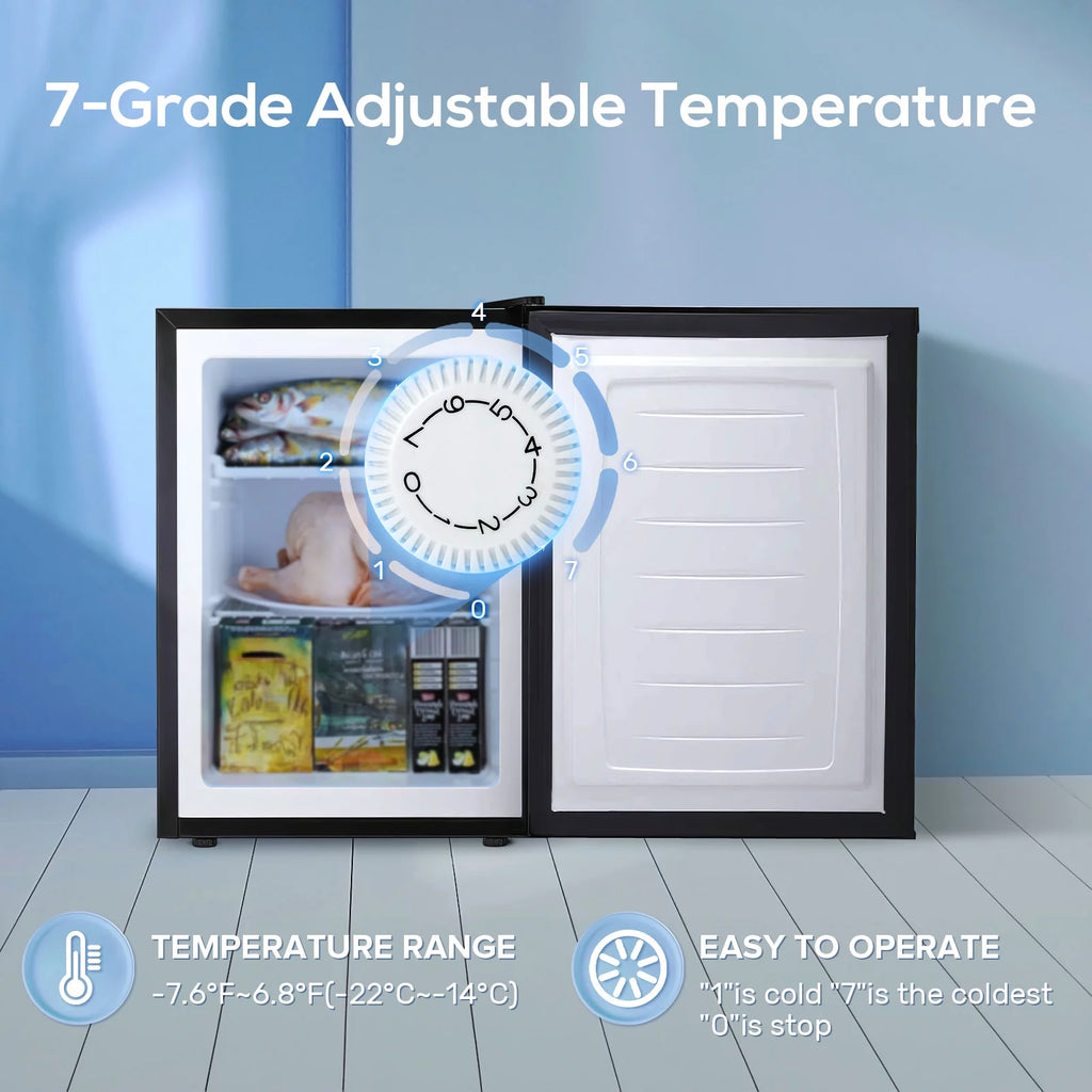 Mini Freezer Countertop 2.1 Cu.Ft Compact Upright Freezer with Reversible Door (Silver) A59141