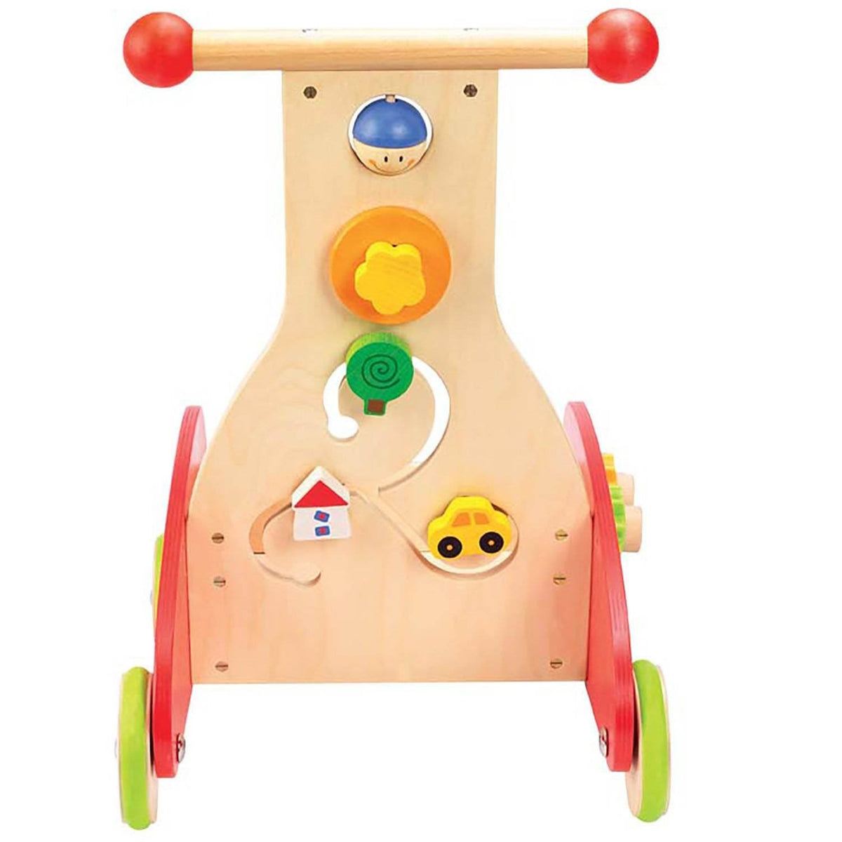 Toddler Push & Pull Toy Walker Cart with Blocks (2 Pack) M98049