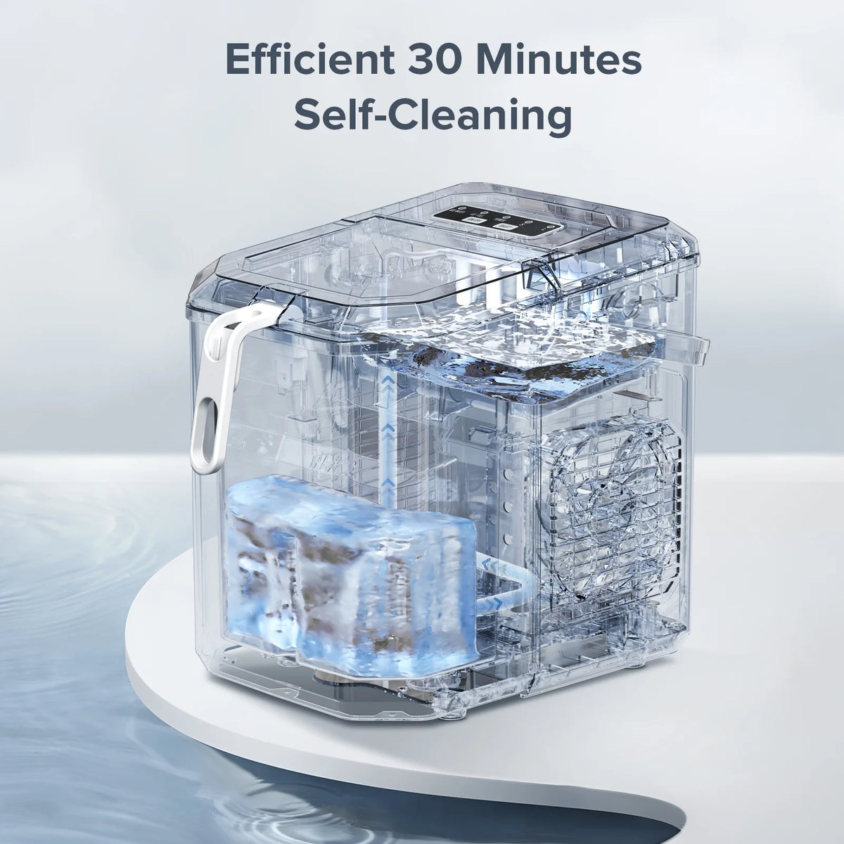 Countertop Portable Ice Maker with Handle and Ice Scoop, Black I1200