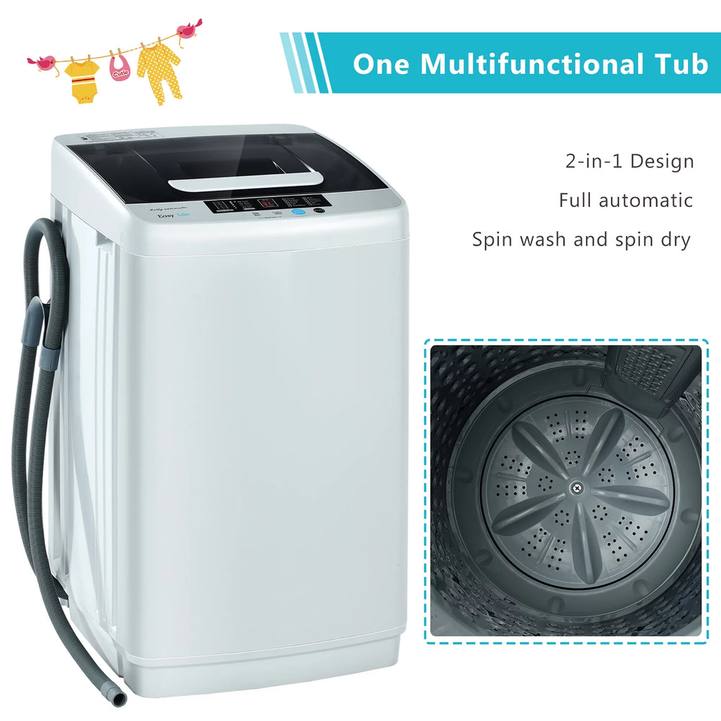 Portable Full-Automatic Washing Machine 8.8lbs S166