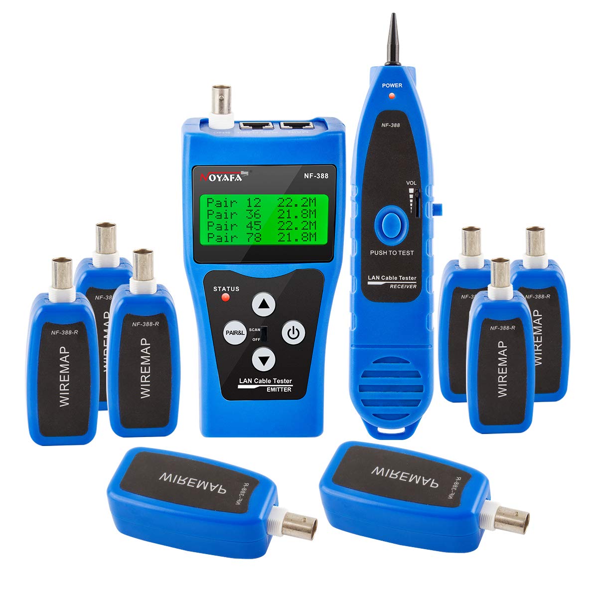 Multipurpose Network Cable Tester with 8 Far-End Jacks Y59139