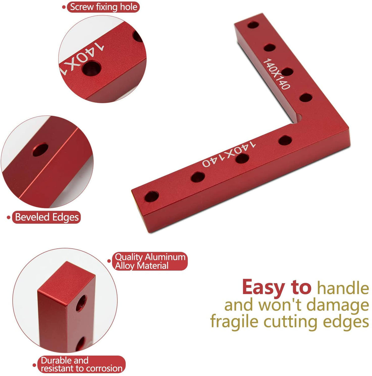 90 Degree Positioning Squares Aluminum Alloy Woodworking Tool U59022