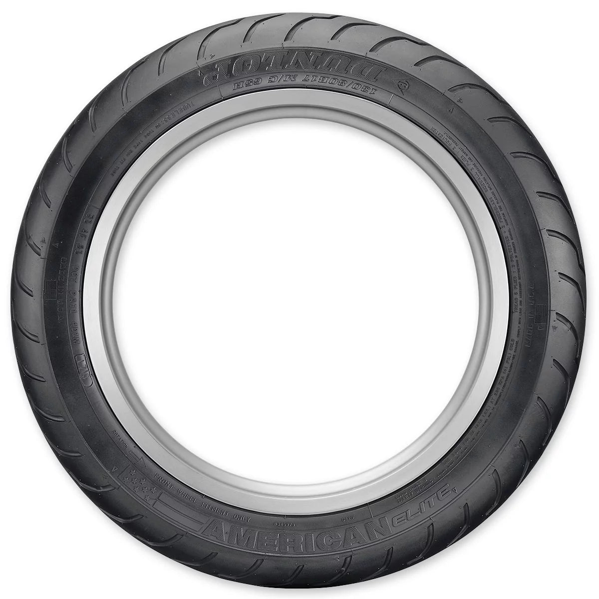 Front Motorcycle Tire 130/80B-17 Black Wall B33338
