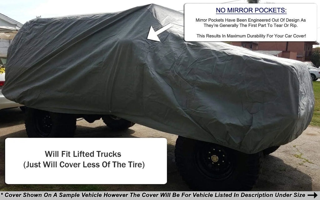 SUV Car Cover 184 inches Long Outdoor with Cable Lock, Bag & Wind Straps Y560197
