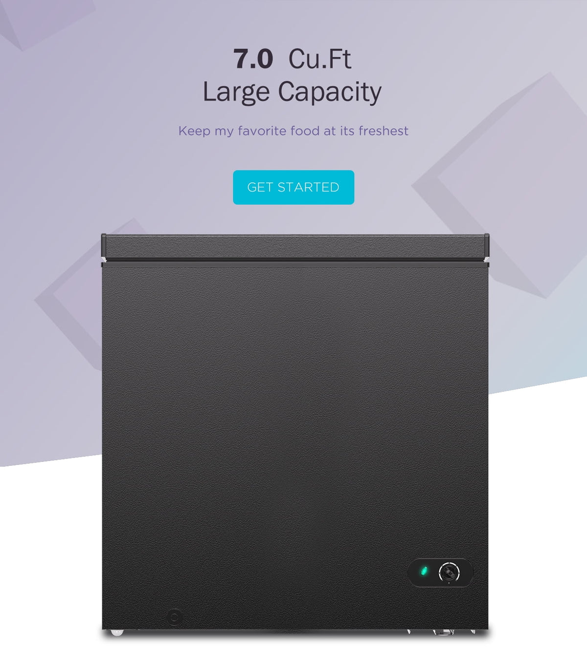 7.0 Cu ft Chest Freezer with Adjustable Temperature Controls H75849