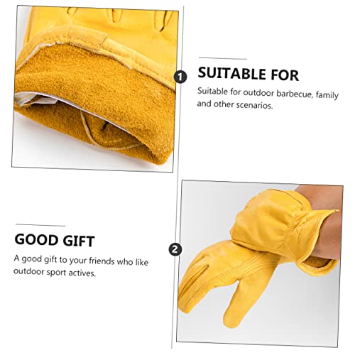 2 Pairs Gloves Grill Mitt Cooking Mitten H357