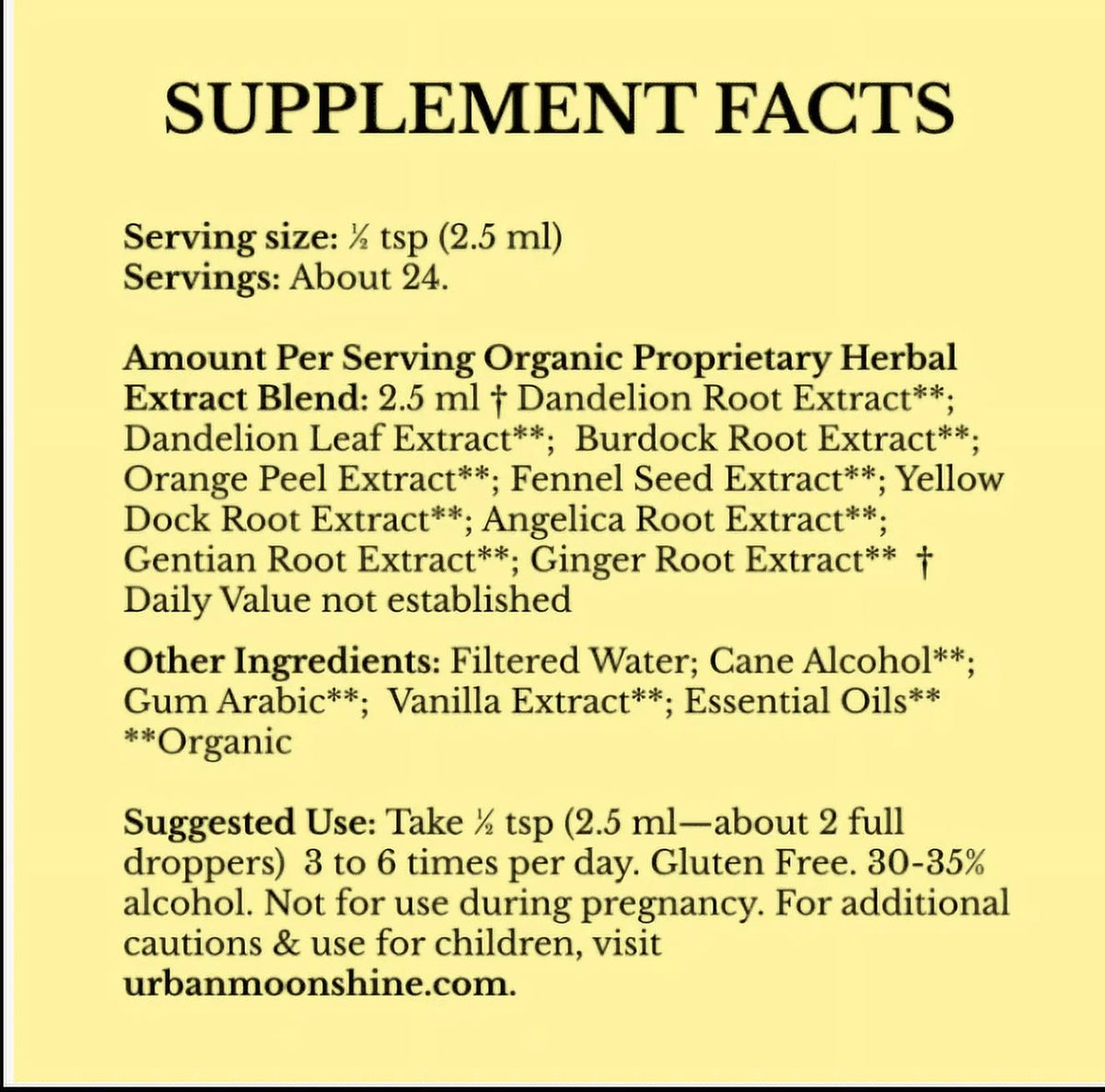 Original Digestive Bitters Herbal Supplement, 2 oz Q632