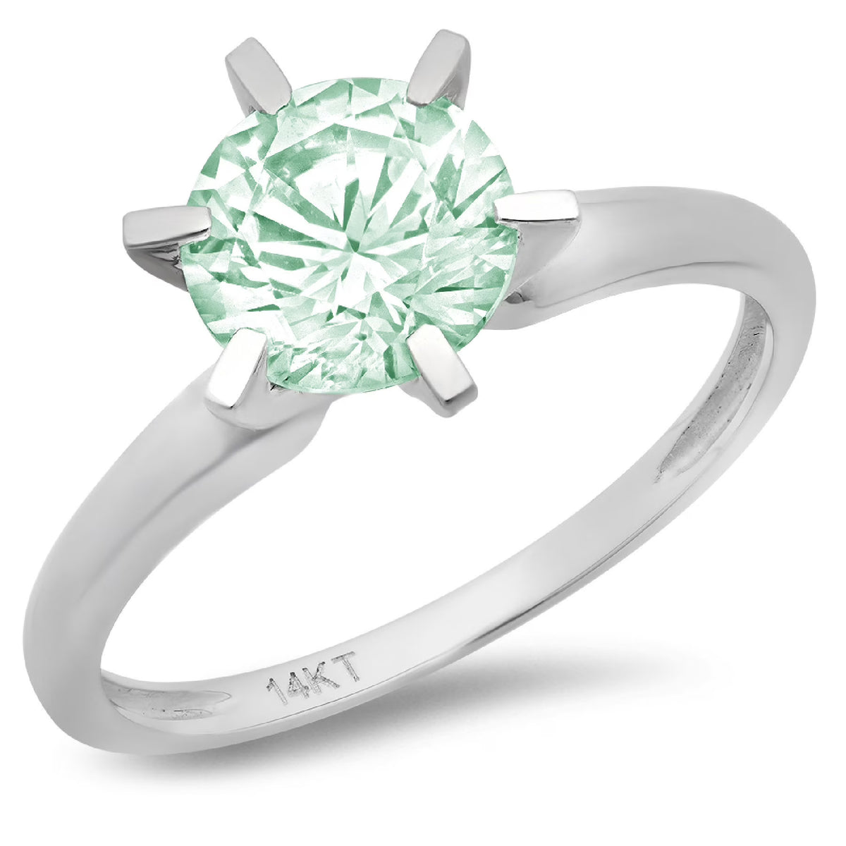 18k White Gold Solitaire Ring H4380