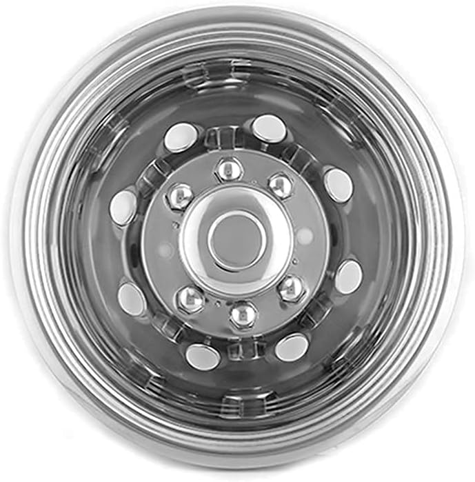4pc 16 Polished Stainless Steel Dually Wheel Simulator C681