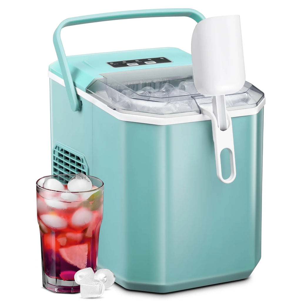 Countertop Portable Ice Maker with Handle and Ice Scoop, Black I1200