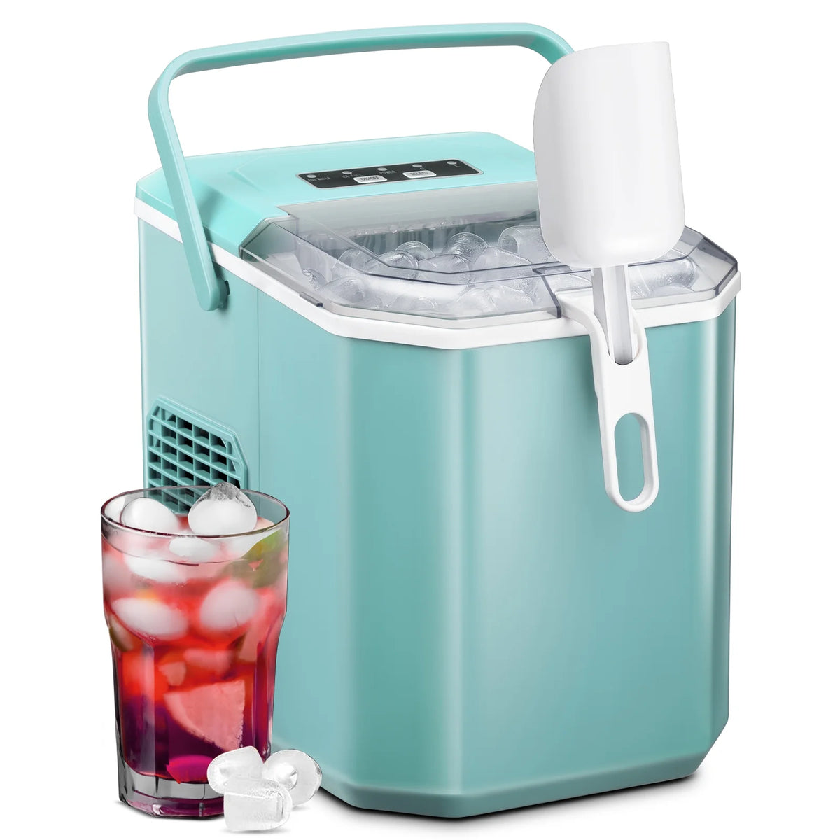 Countertop Portable Ice Maker with Handle and Ice Scoop, Black I1200