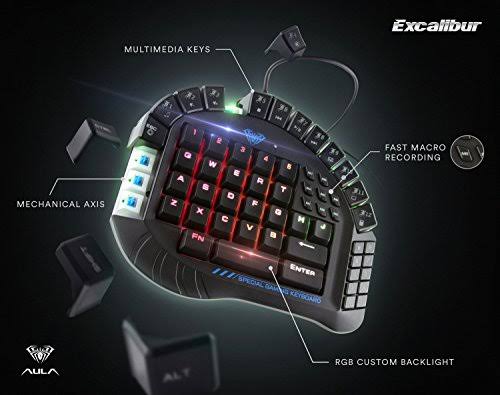 One-Hand Gaming Keyboard Mechanical RGB Backlight S380603