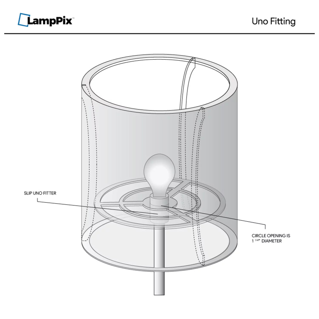 10" Canvas Table Lamp Shade with Acrylic Fitting Z66761