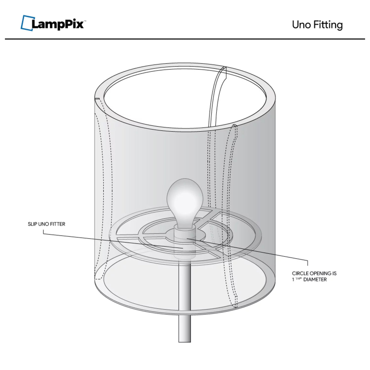 10" Canvas Table Lamp Shade with Acrylic Fitting Z66761