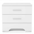 White Wood 2-Drawer Nightstand U8247
